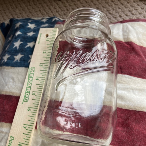 Vintage 1976-1996 Bicentennial Glass Quart Collectors Mason Jar EXC - Picture 2 of 5